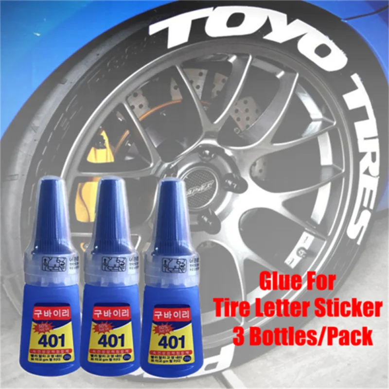 13pcs 401 Glue Car Motorcycle Tire Letter Sticker Glue 20g Permenant Tire Lettering Glues Car