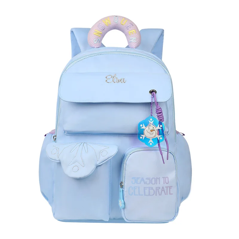 Disney Frozen School Bags For Girls Elsa Primary Middle Student Shoulder Orthopedic Backpack Grade 3-6 Large Capacity Mochila