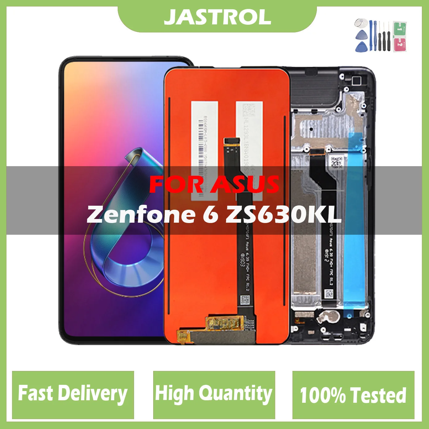 

6.4" Original LCDFor Asus Zenfone 6 ZS630KL LCD Display Screen Frame+Touch Panel Digitizer For ASUS 01WD ZS630KL I01WD