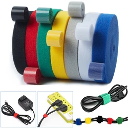 Desk Organizers Headphones PC Wire Wrap Management Fastening Tape Reusable Nylon Cable Ties Cable Organizers Self-Adhesive Ties