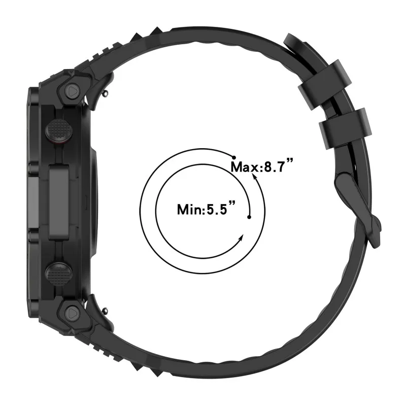 Amazfit T-REX 3 Pro 스마트 시계 스트랩 시계 밴드 스포츠 손목 밴드 팔찌 T-Rex3 Pro 액세서리용 공식 실리콘 스트랩