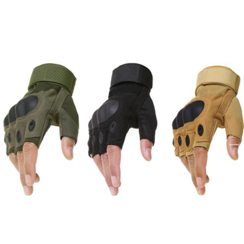 

2023 New Tactical Fingerless Gloves Military Army Shooting Hiking Hunting Climbing Cycling Gym Riding Airsoft Half Finger Gloves