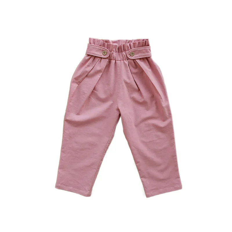 

Брюки для девочек, новинка весны 2023, брюки в богемном стиле с редисом, хлопковые Свободные повседневные брюки