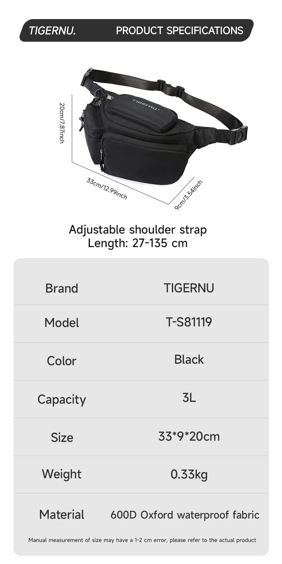 Tigernu 3L Chest Bag Image 7