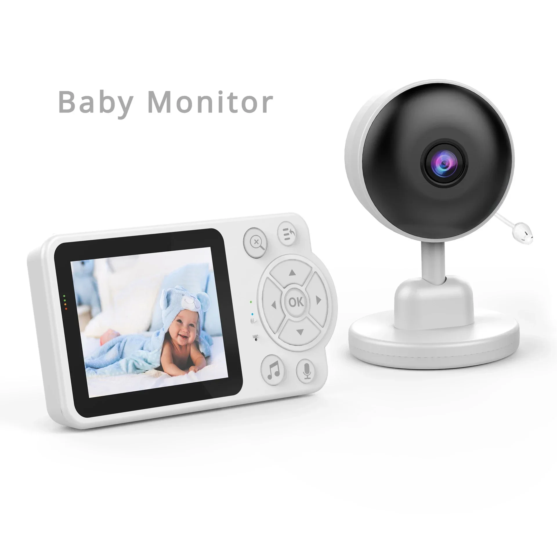 

Wireless Baby Monitor Security Protection Two Way Audio Night Vision Indoor 2.8" TFT Screen Surveillance Video Smart Baby Camera