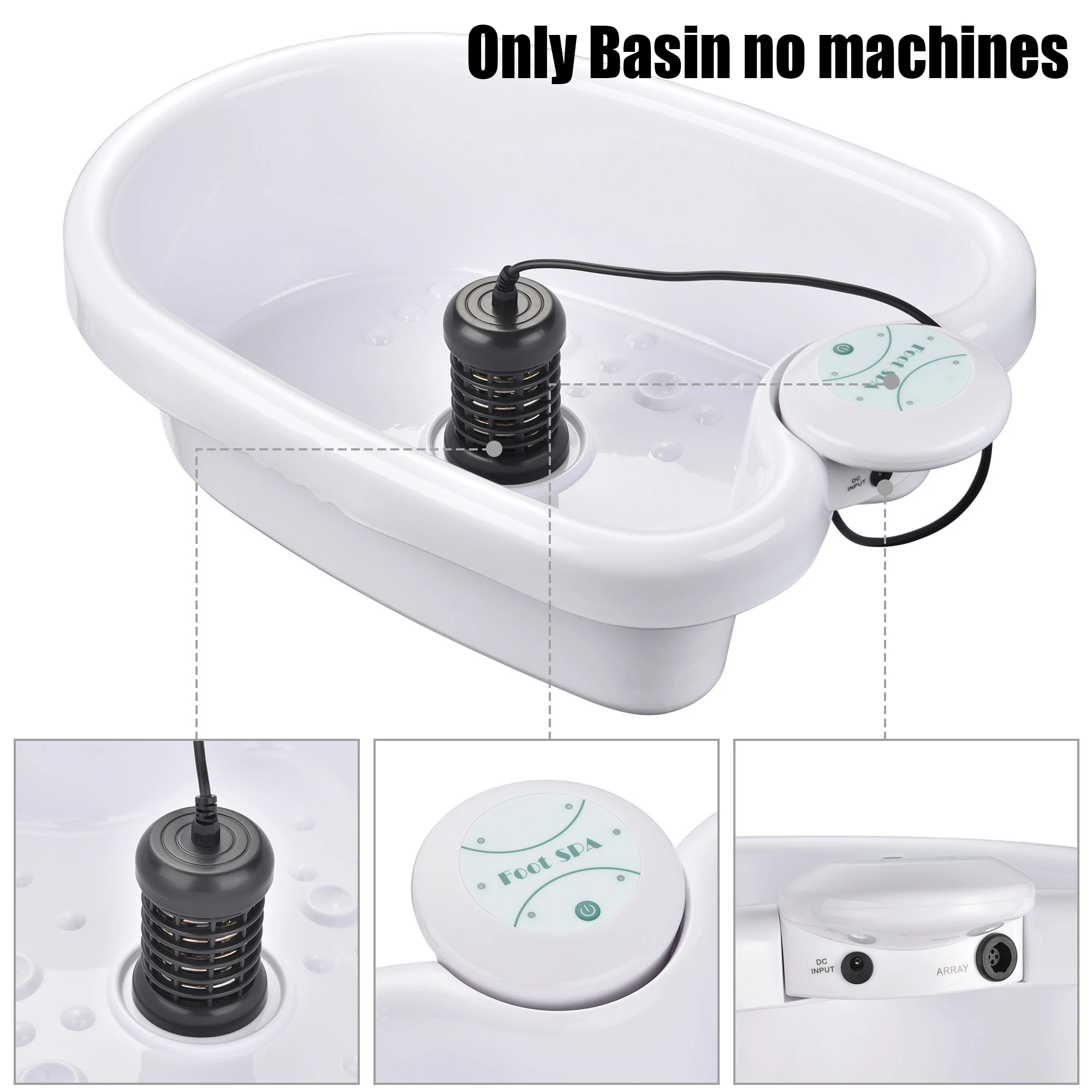 Foot BathTub Only Detox Ion Foot Spa Bath Basin Foot Soaking Buckets Sauna Foot spa Bathtub Vibration Massage Care Arrays Aqua