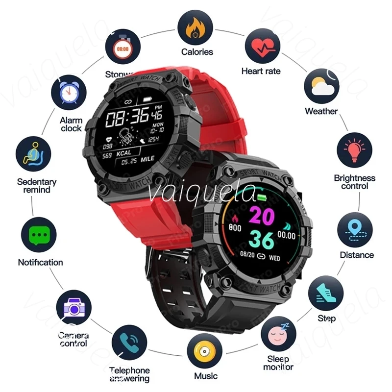 Men Women Smart Watch Full Touch Screen Watches Sport Fitness Tracker IP67 Waterproof Bluetooth Weather Forecast 2022 Smartwatch