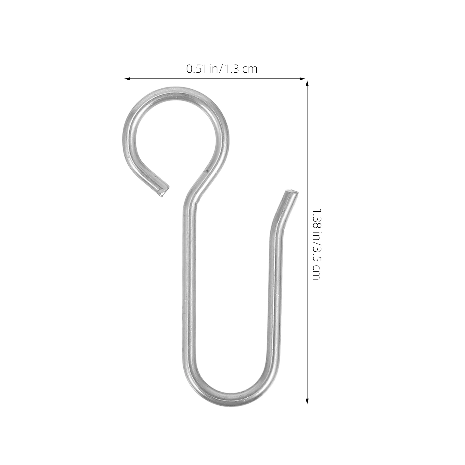 60pcs Curtain Track Hooks S Shaped Metal Small Curtain Hooks Replacement Drape Wire Hook Gliders Hardware