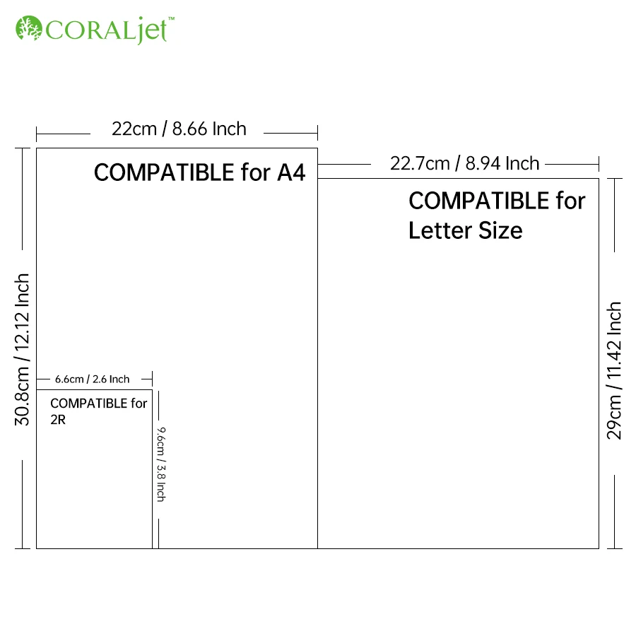 Coraljet Thermal Laminating Pouches Clear 50 Sheets A4 Size 3 Mil Waterproof Photo Paper Transparent Laminators lamination film
