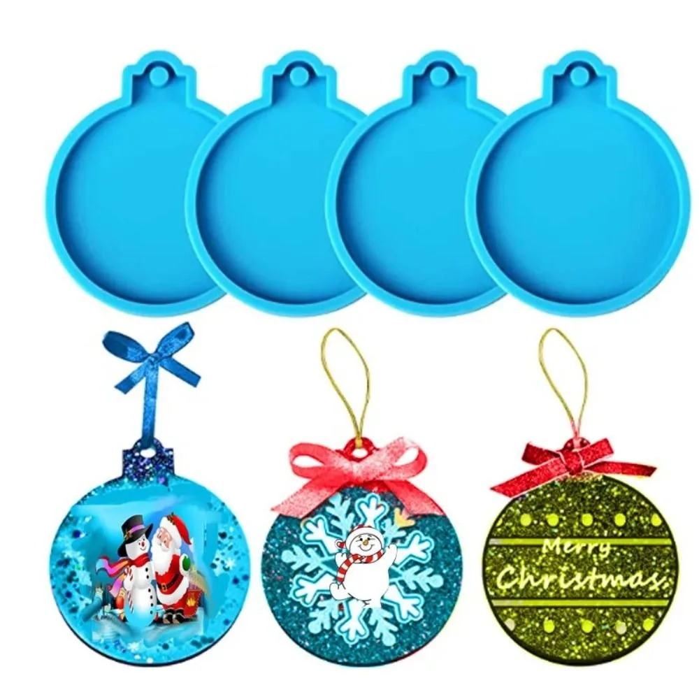 1pcs Round Shape Pendant Keychain Mold for Epoxy Resin Crafts