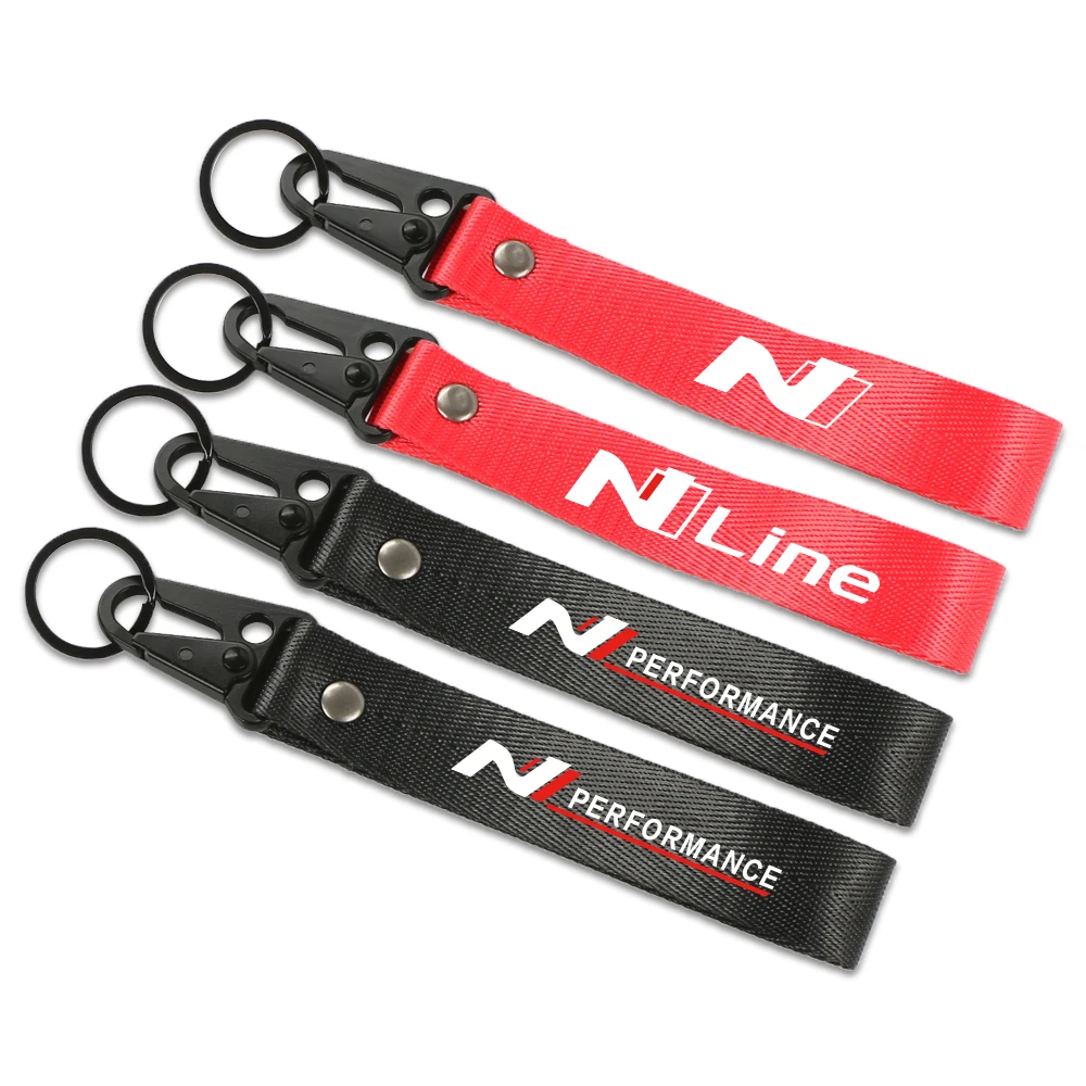 Car Keytags Strap Keychain For Hyundai i20n i30n Veloster Kona Tucson Sonata Elantra anti lost keychain keychain holder