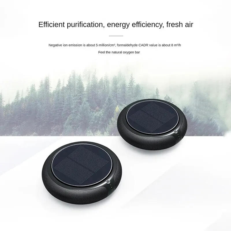 Solar Negative Ion Air Purifier For Car To Remove Peculiar Smell
