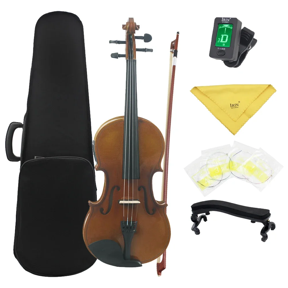 Astonvilla Av-E03 4/4 Violino Acustico Elettrico Eq Corpo In Acero Violino Acustico Con Custodia Corde Per Arco Panno Per Accordatore Per Spalline