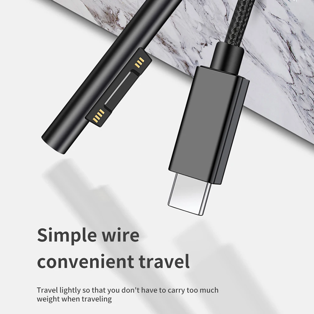 15V 3A USB C Type C PD Power Charge Cable Adapter Charger for Microsoft Surface Pro7 Pro6 Pro5 Pro4 Pro 3 power adapter power charger