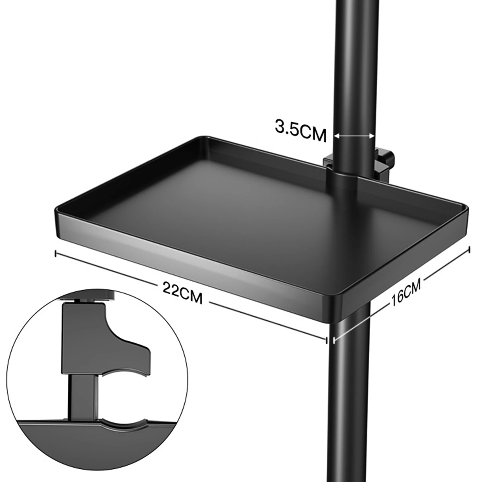 Sound Card Tray Stable Bracket Microphone Stand Tray Universal Mic Stand Holder Clamp Clamp On Shelf for Recording Tripod microphone stand