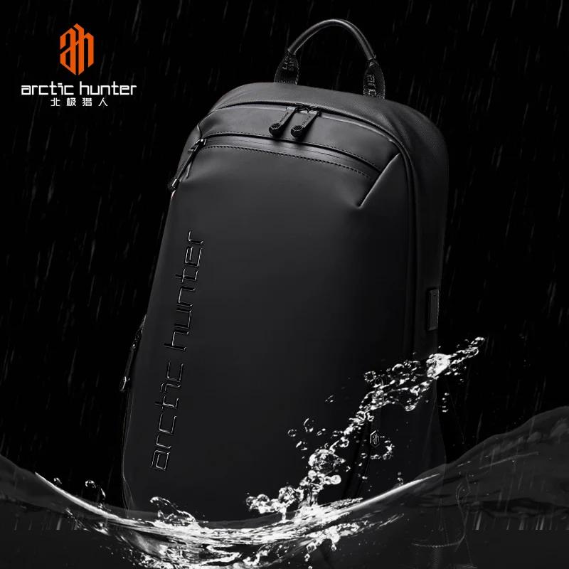 ARCTIC HUNTER New Fashion Luxury pu Leather Tpu Business Burglar Zaino Uomo Smart Mochila Hombre Sac Rechargeable Laptop Backpac 4