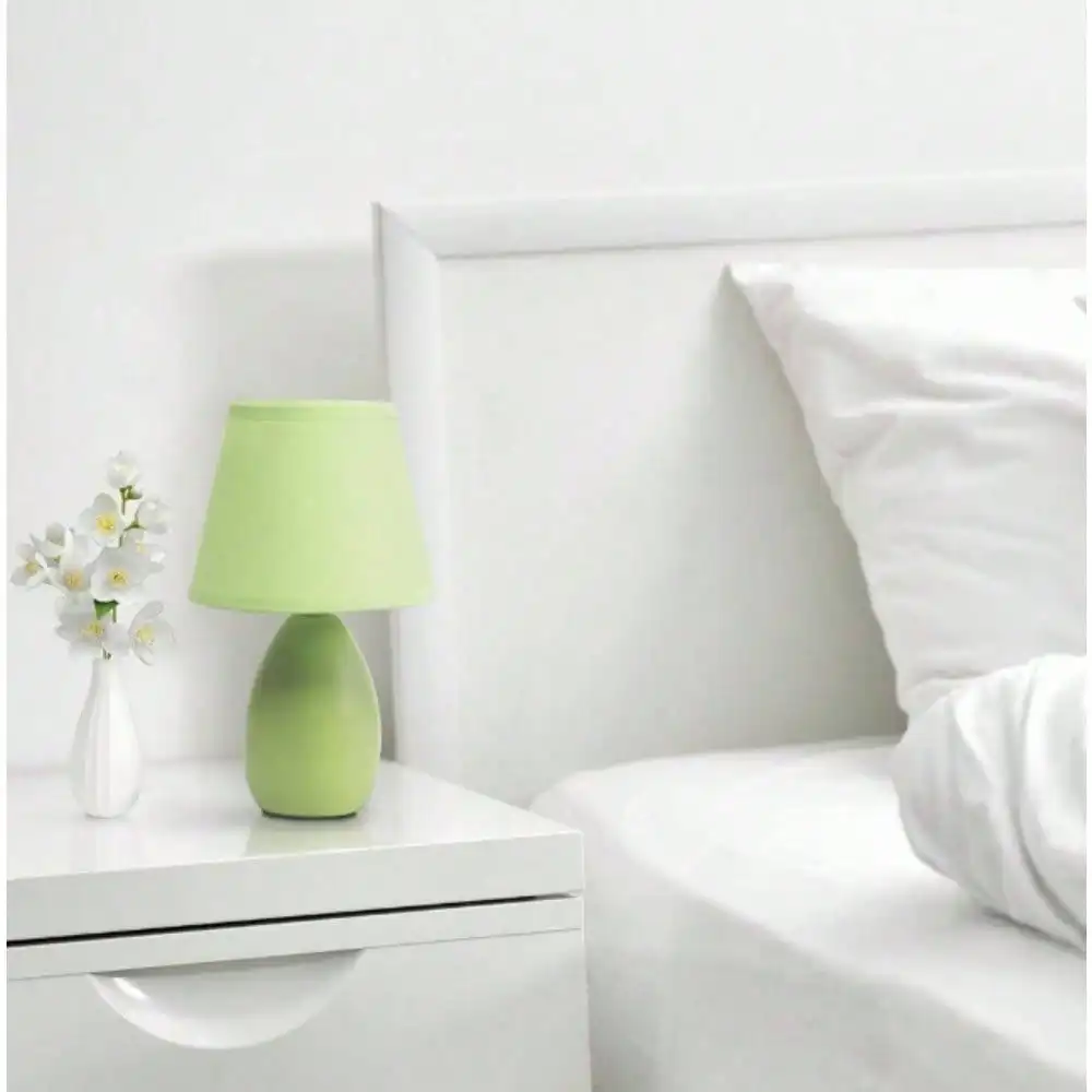 Oval Egg Ceramic Mini Table Lamp for Bedroom, Bedside for Nightstands, Table Lamp for Living Room,Suitable for Small Space