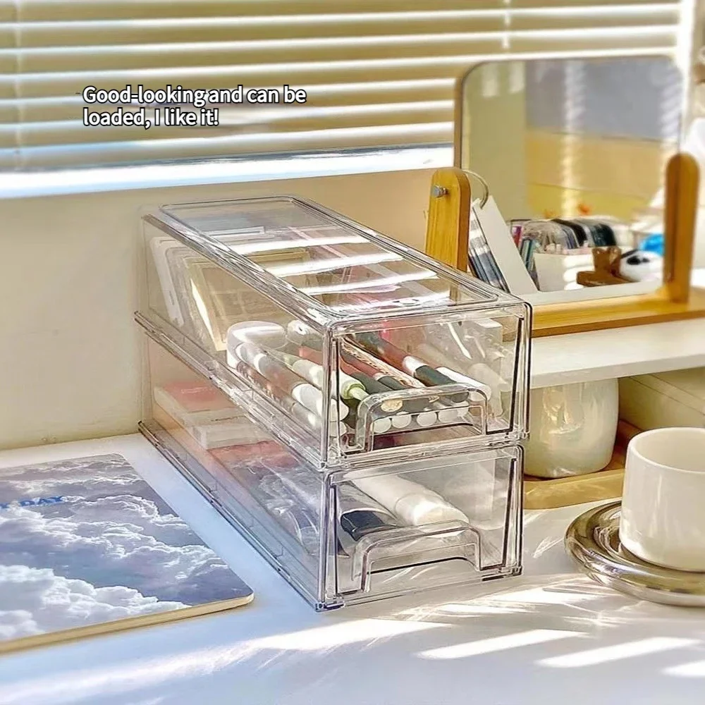 Transparent Acrylic Dustproof Organizer Cosmetic Mask Organizer Large Capacity Living Room Bathroom Multifunctional Storage 3