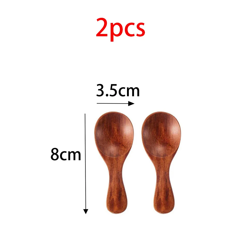 Dropship 4Pcs Mini Wooden Spoons; Small Spice Condiment Spoon