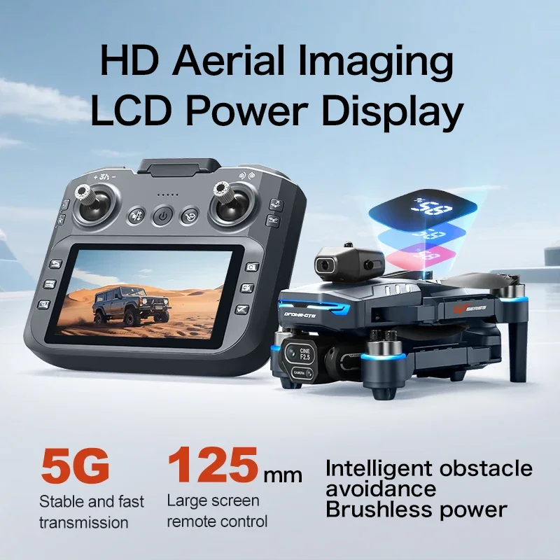 GT8 Drone 4K HD Fotocamera Evitamento Ostacoli Fotografia Aerea Drone Brushless con Schermo Pieghevole RC Drone Quadcopter RTF - Image 2