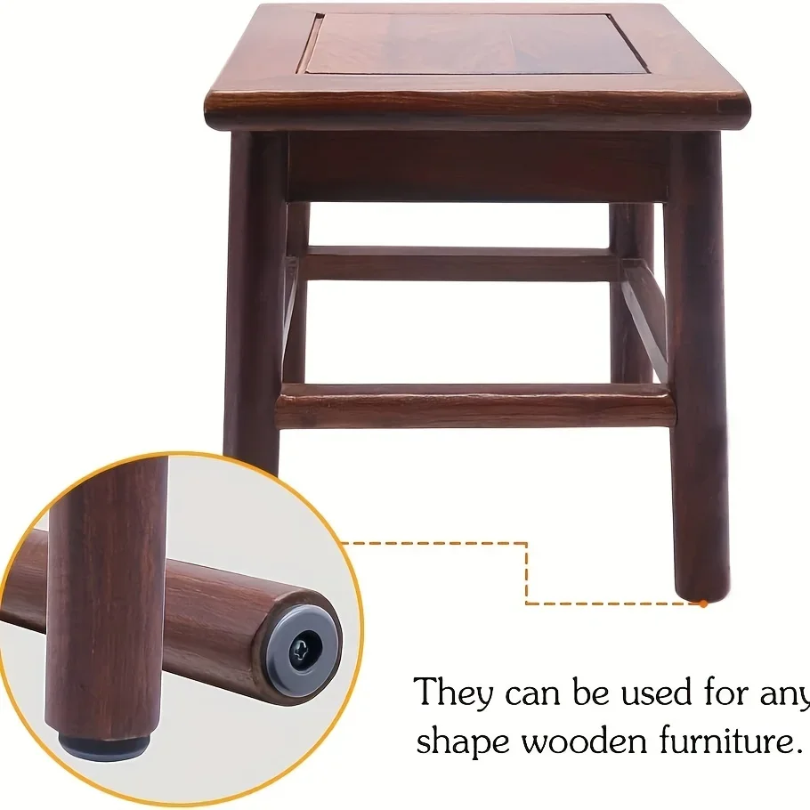 Furniture Gliders 20pcs 19/25mm Furniture Sliders Pads With Screws Glides Sliding Block Table Chair Leg Mat Carpet Hardwood Floor Protector