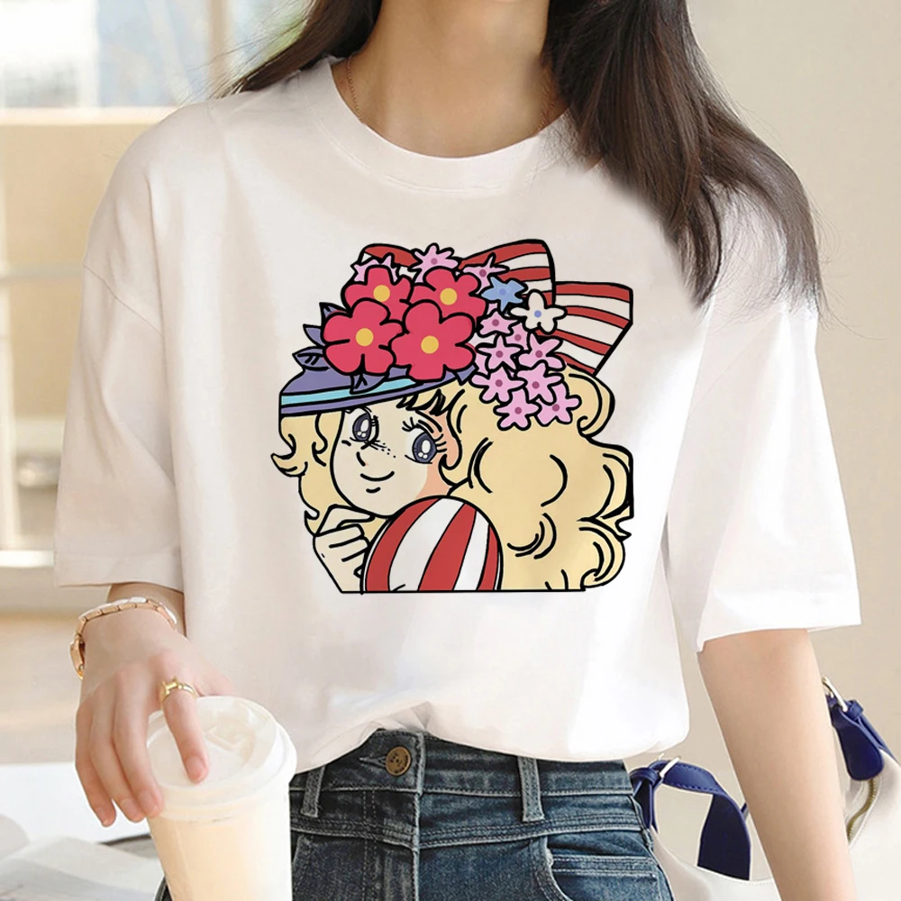 

Candy Candy Anime Tee women harajuku Japanese anime t shirt female comic clothes