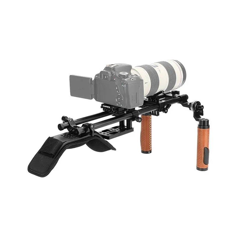 Shoulder Mount Handheld Rig With Manfrotto Quick Release Baseplate & Adjustable