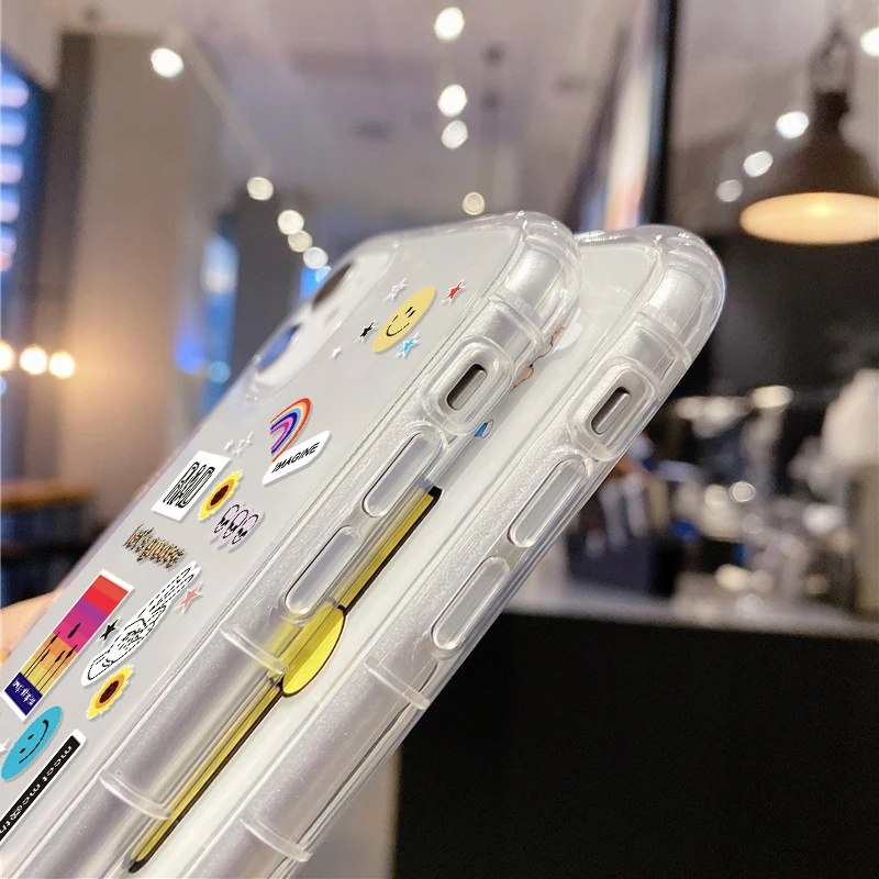 A12 Case For Samsung A51 Case Clear Funda Samsung S22 Ultra S21 A52S A32 5G 20 FE A50 A31 M31 A21S A71 A72 A13 Cute Smile Covers