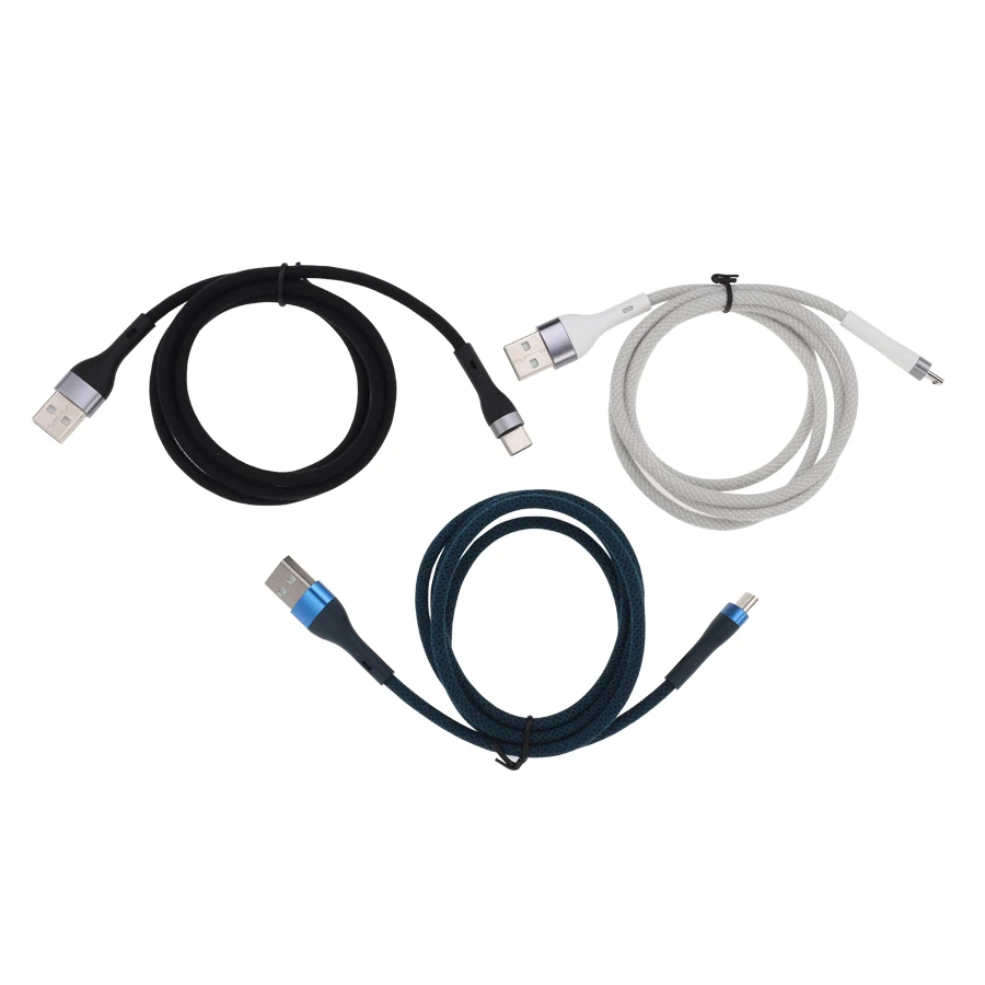 1m 3A Micro TypeC 8pin 충전 케이블 코드 Wird 고속 충전 케이블 IPhone 12 용 USB 케이블 Mini Pro Max XS X XR 11 8 7 6 Plus