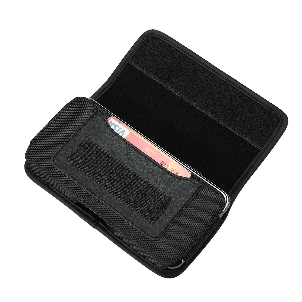 Sacchetto Porta Cellulare Cintura Uomo Nero, Marsupio Uomo per Cellulari in Pelle, Verticale Cellulare Fondina Clip da Cintura per Carte Pelle Borsello Telefono Pochette Portafoglio Borsa Borsetta