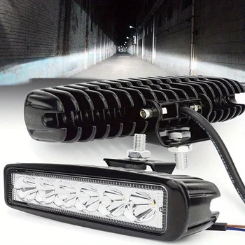18W12V 6 LED per auto LED luce da lavoro DRL faretto ad alta luminosità impermeabile auto fuoristrada SUV camion fari lampada di guida