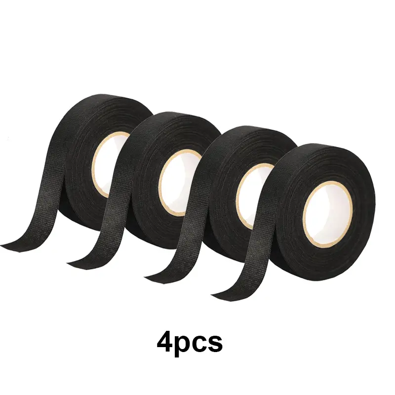 1-4pcs 15/25M High Temp Wire Harness Wrapping Tape Self-Adhesive Automotive Wiring Harness Fabric Tape for Car Noise Damping - Image 8