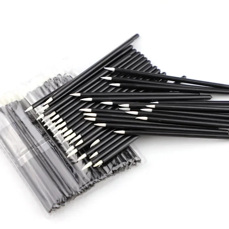 Cool 50/100 PCS Disposable MakeUp Lip Brush Lipstick Gloss Wands Applicator Make Up Must-Have Cosmetic Tools - 4