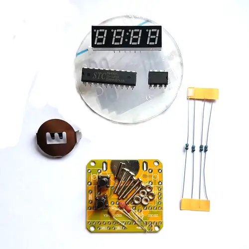 DC 3V Single Chip LED Digital Watch Electronic Clock Kit Smart Electronic Clock Module DIY Kit With Transparent Cover - Image 5