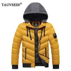 Winter Men Casual Hooded Windproof Parka Jacket Coat Man Detachable Hat Military Overcoat Parka Male Classic Outwear Windbreaker