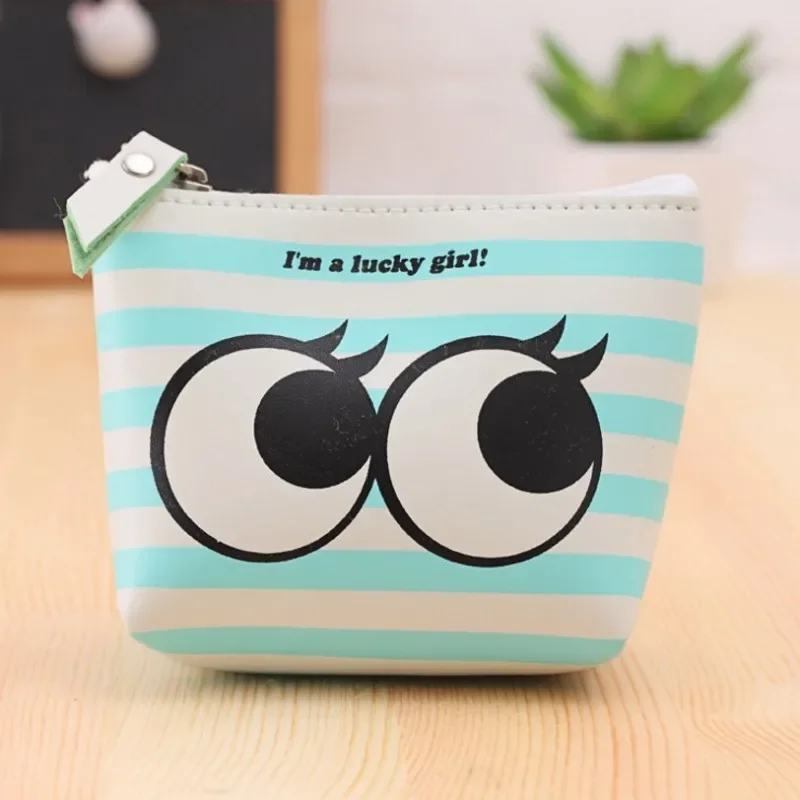 Coin Purse Coin Wallet Summer Leather Coin Purses Small Fresh Casual Pu Coin Wallet Lady Fashion Cute Pattern Cartoon Dollar Money Bag