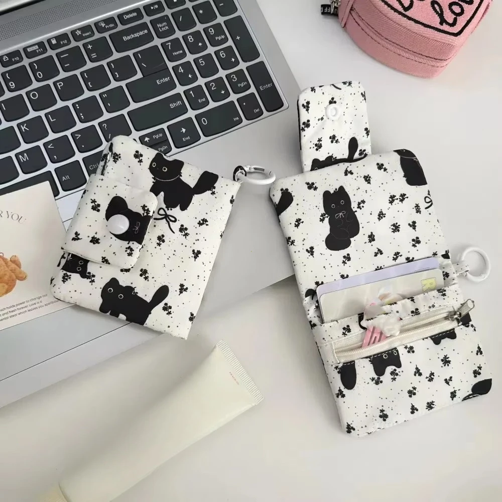 Cute Design Coin Purse Simplicity Style Catoon Pattern Korean Fashion Wallet Portable Size Multi-layer Card Holder For Girls