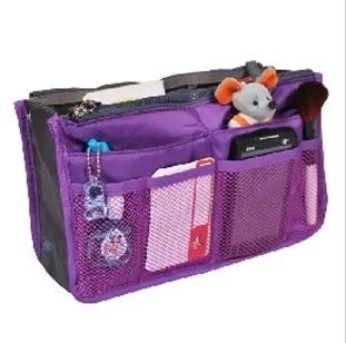 Organizer Insert Bag Women Nylon Travel Insert Organizer Handbag Purse Large Liner Lady Makeup Cosmetic Bag Cheap Female Tote