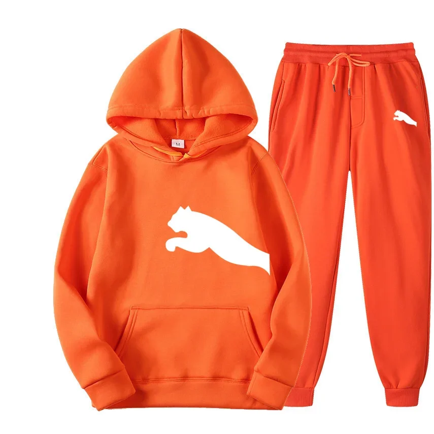 2024New fashion sportswear for men and women, two-piece hooded sweatshirt+sweatpants set, hooded sports shirt, jogging