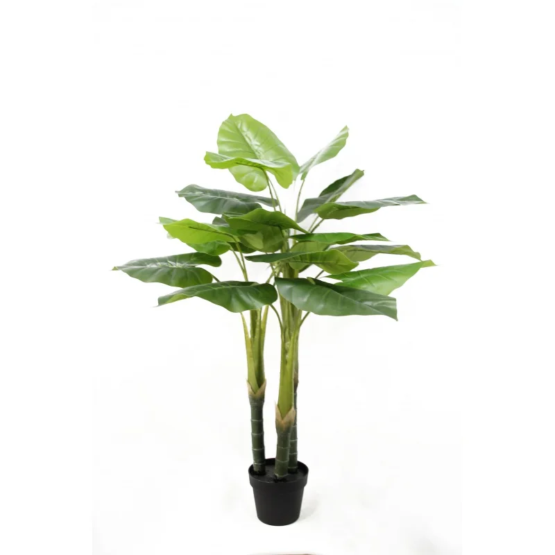 커스텀. 하이 퀄리티 인공 야생 타로 나무, 가정용 실내 장식, 실제 120cm, 18 잎
