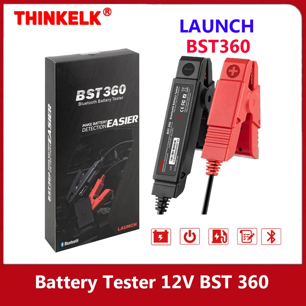 Per Il Lancio Bst360 Bluetooth Battery Tester Bst 360 12V Car Automotive Cranking Ricarica Circut Analyzer Tools Per X431 Android