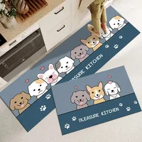 Kitchen Floor Mat Pvc Waterproof Carpet Cartoon Home Decoration Anti-Slip Leather Washable Long Rug Alfombra De Cocina 주방 카펫 2