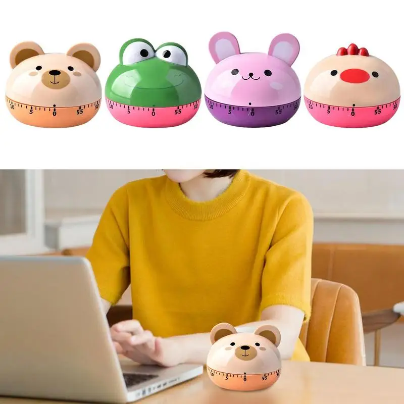 Timer Kitchen Cooking Timers Mechanical Countdown Egg Clock Baking Animal  Cute Manual Wind Up Reminder Alarm Cartoon Digital Cat - AliExpress