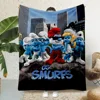 Hot Anime Cartoon Smurfs Printed Blanket Picnic Blankets Warm Blanket Soft and Comfortable Blanket Home Travel Birthday Gift 5