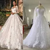 2024 Long Sleeve Lace Applique Wedding Dress Princess Ball Gown Wedding Gowns New Sweep Train Vestidos De Novia Customized 1
