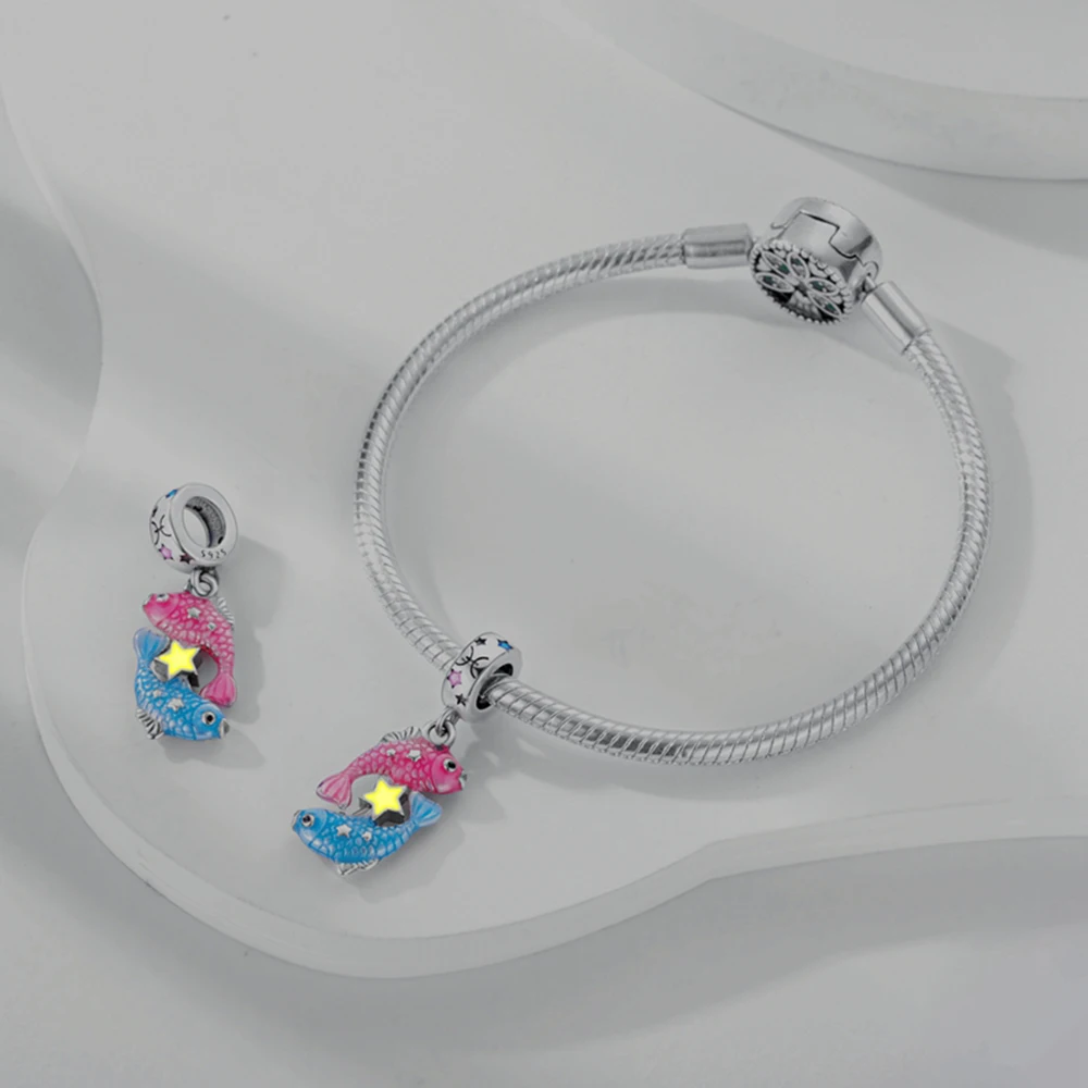 Silver Colour Leo Sagittarius Zodiac Signs Luminous Pendant for