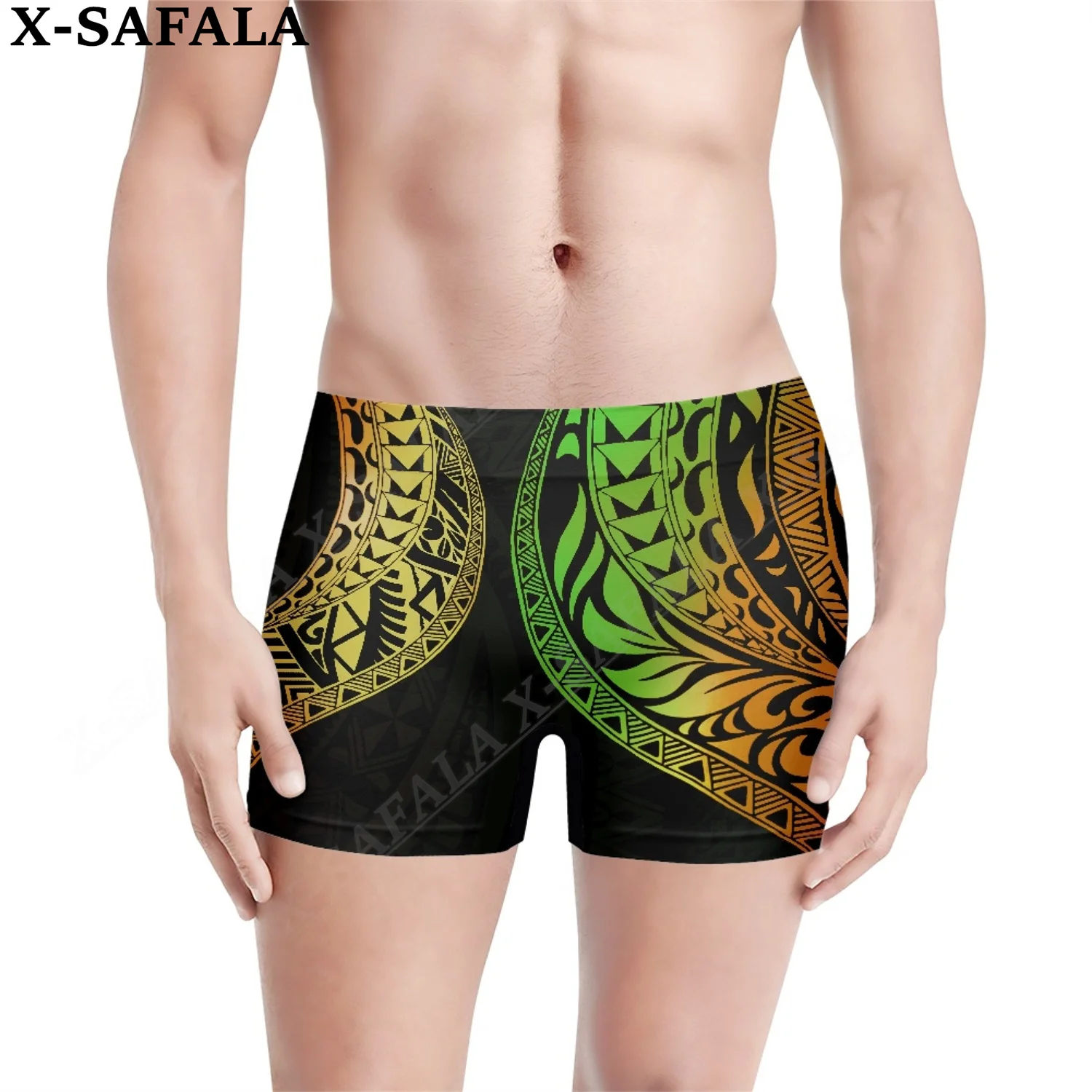 

Мужское нижнее белье с 3D-принтом и градиентом, бесшовные шорты, высокоэластичные дышащие пляжные плавки