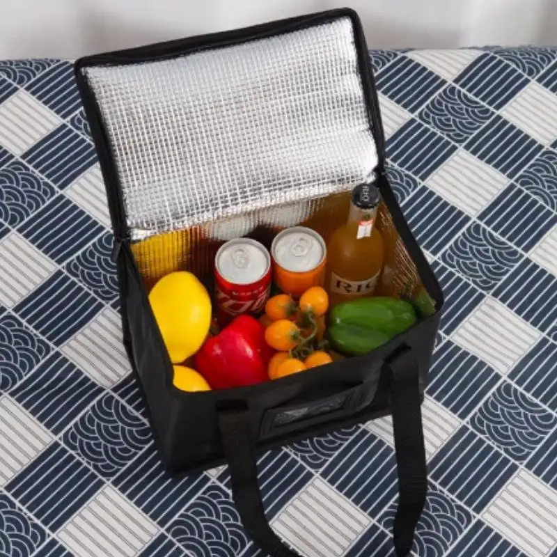 40l Insulated And Refrigerated Bag Large Capacity Portable Lunch Bag Zipper Picnic Camping Tin Foil Food Ba