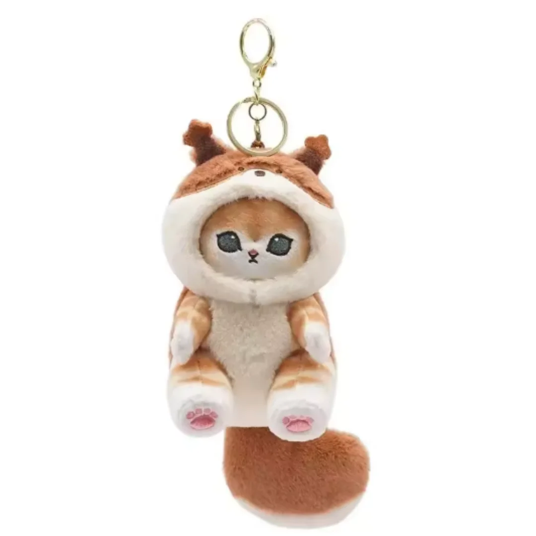 Kawaii Schlüsselanhänger Anhänger Cartoon Mofusand Hai Katze Cross-Dressing Puppe Rucksack Dekor Spielzeug – Detail 4