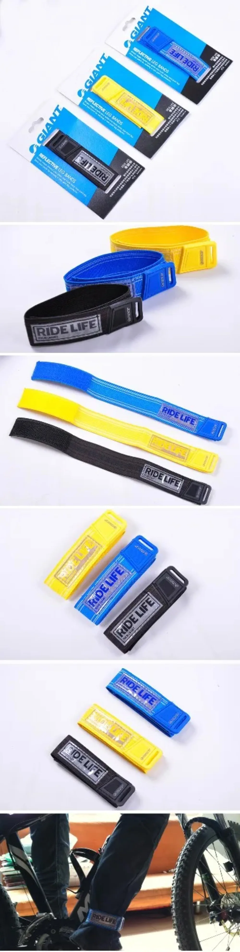 Ride life RunningFishing Cycling Jogging camping Bike Bicycle Reflective Safety Pant wrist Band leg Strap Belt Bike accessories
